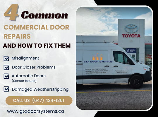 4 Common Commercial Door Repairs and How to Fix Them